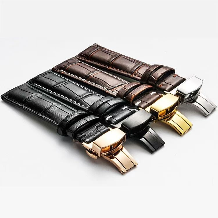 20mm Nova Classic Leather Band with Butterfly Clasp