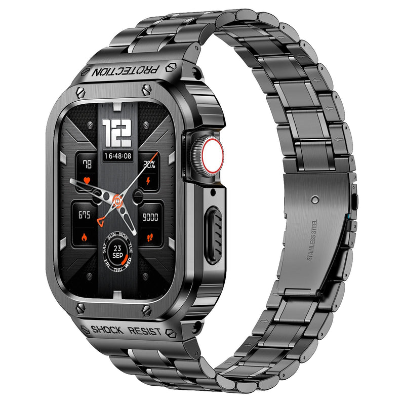 Apple Watch Shock Resist Protection Stainless Steel Band & Case